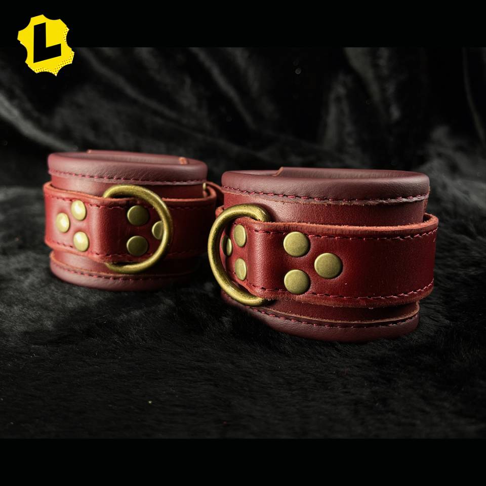 Brassware Leather Ankle Restraints